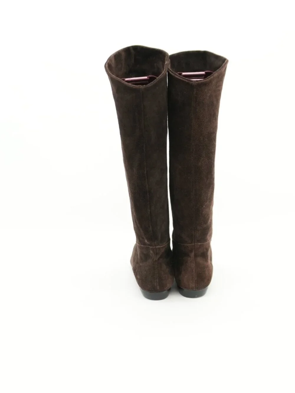 Brown Suede Tall Flat Slouching Knee-High Pirate Boots Size 10